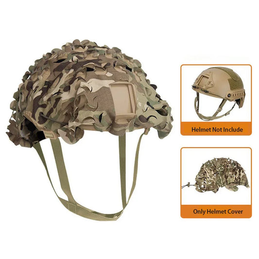 3D Camo Laser Cut Leaf Shape Airsoft Helmet Cover Mesh Helmet Cloth Paintball Paratrooper Hunting Airsoft Helmet Accessories Peaceful Pleasures Health and Wellness