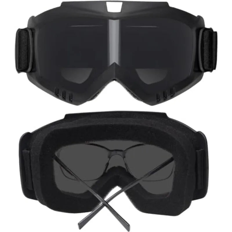 Tactical Full Face Helmet FAST ABS with Detachable Goggles & NVG Bracket Airsoft CS Protective Gear for Outdoor Activities Peaceful Pleasures Health and Wellness