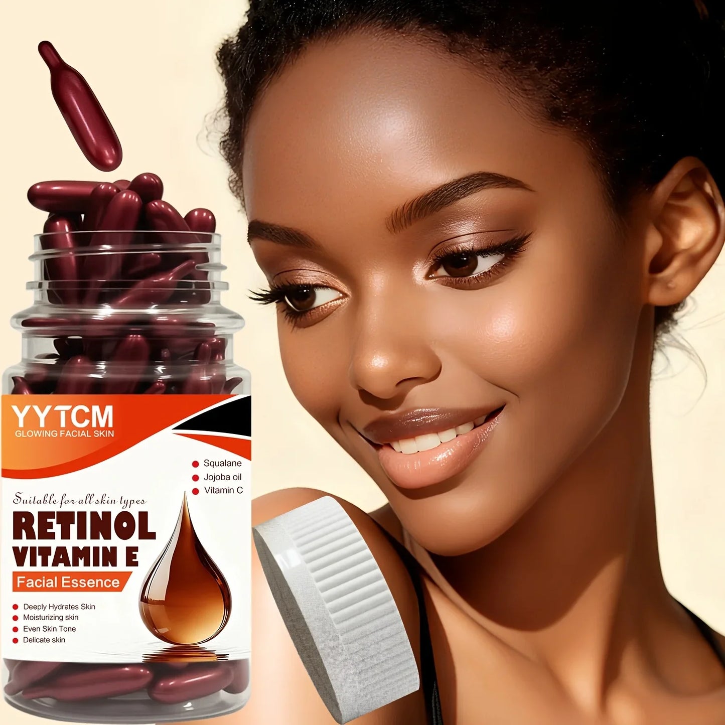 Retinol & Vitamin E Capsule Essence | 90 Caps Moisturizing Serum