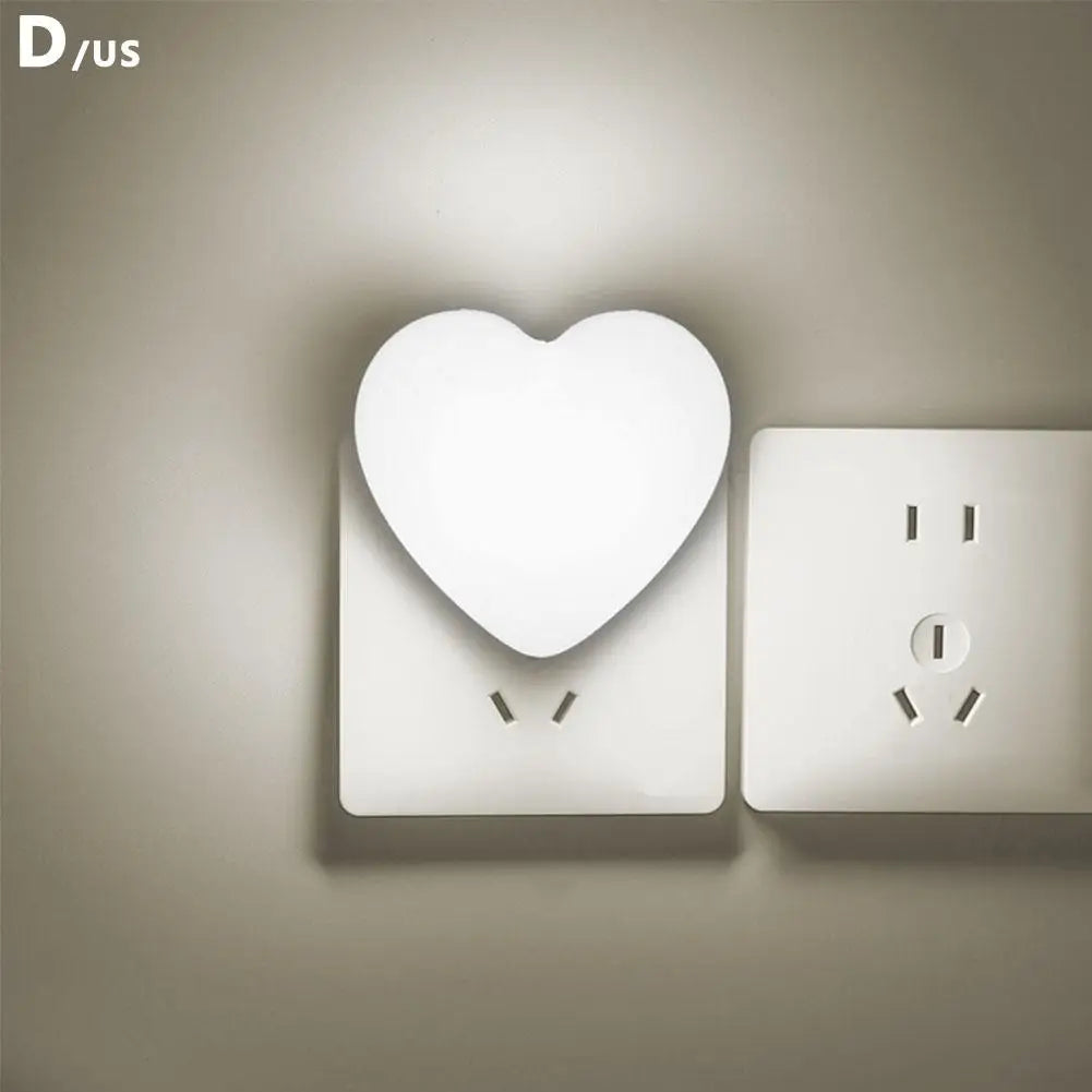 Heart LED Night Light | Auto Sensor Lamp – Bedroom & Hallway LED Night Light Peaceful Pleasures Health and Wellness Pink 1