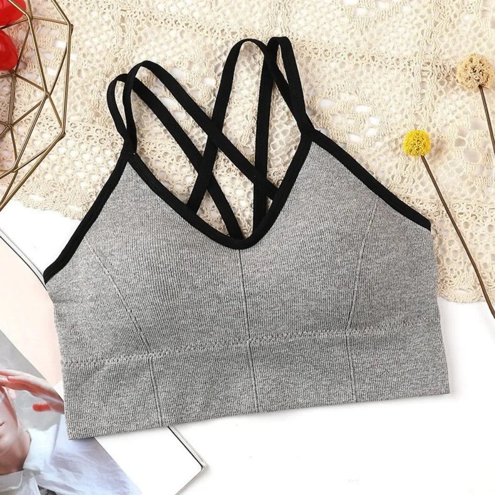 Women's Cross Back Sports Bra Tank Top | Yoga & Fitness