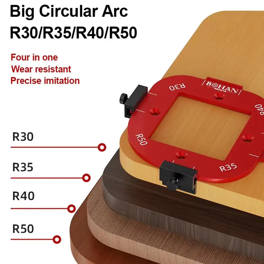 R10-R50 Router Corner Radius Template For Woodworking Positioning Mold Board Arc Cutting Radius Jig Tool Peaceful Pleasures Health and Wellness