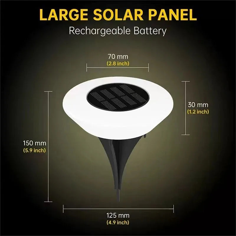 10-Pack Solar Outdoor Path Lights – IP65 Waterproof Spike Lamps