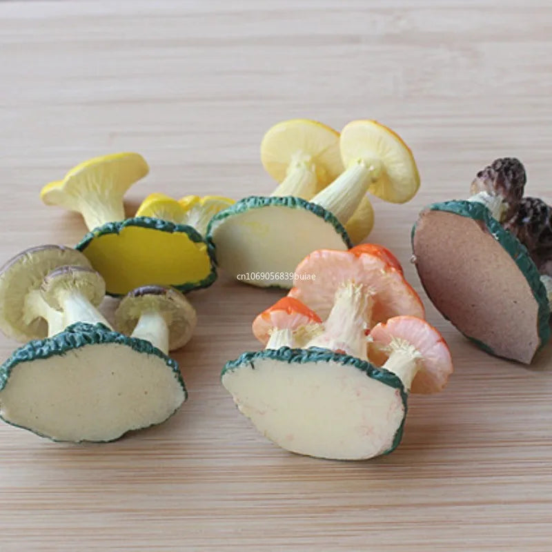 Mini Resin Mushroom Shaped Statue Waterproof Miniature Gifts for Patio Bonsai Dollhouse Fairy Garden Desk Decoration Home Decor Peaceful Pleasures Health and Wellness
