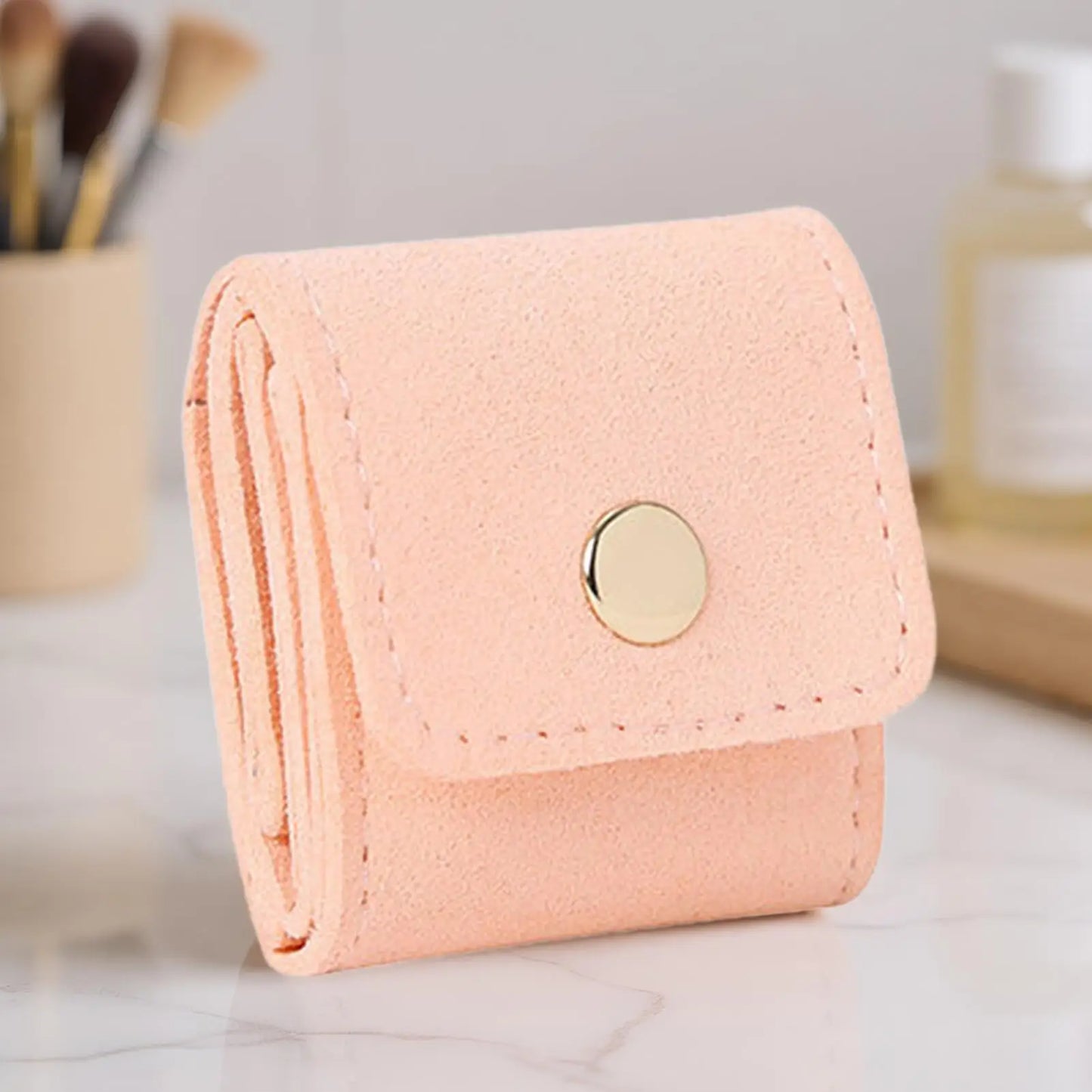 Foldable Travel Jewelry Organizer Case | Buckle Pouch & Dividers