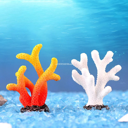 1pcs Mini Artificial Coral Cute Ornamental Fish Gifts Aquarium Decor Multicolor Resin Fashion DIY Art Craft Fish Tank Decoration Peaceful Pleasures Health and Wellness