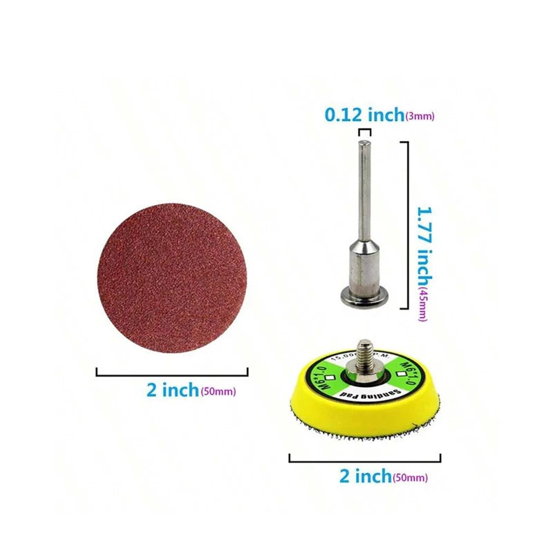 52- Sanding Discs Pad Drill Grinder Rotary Tools Backer Plate