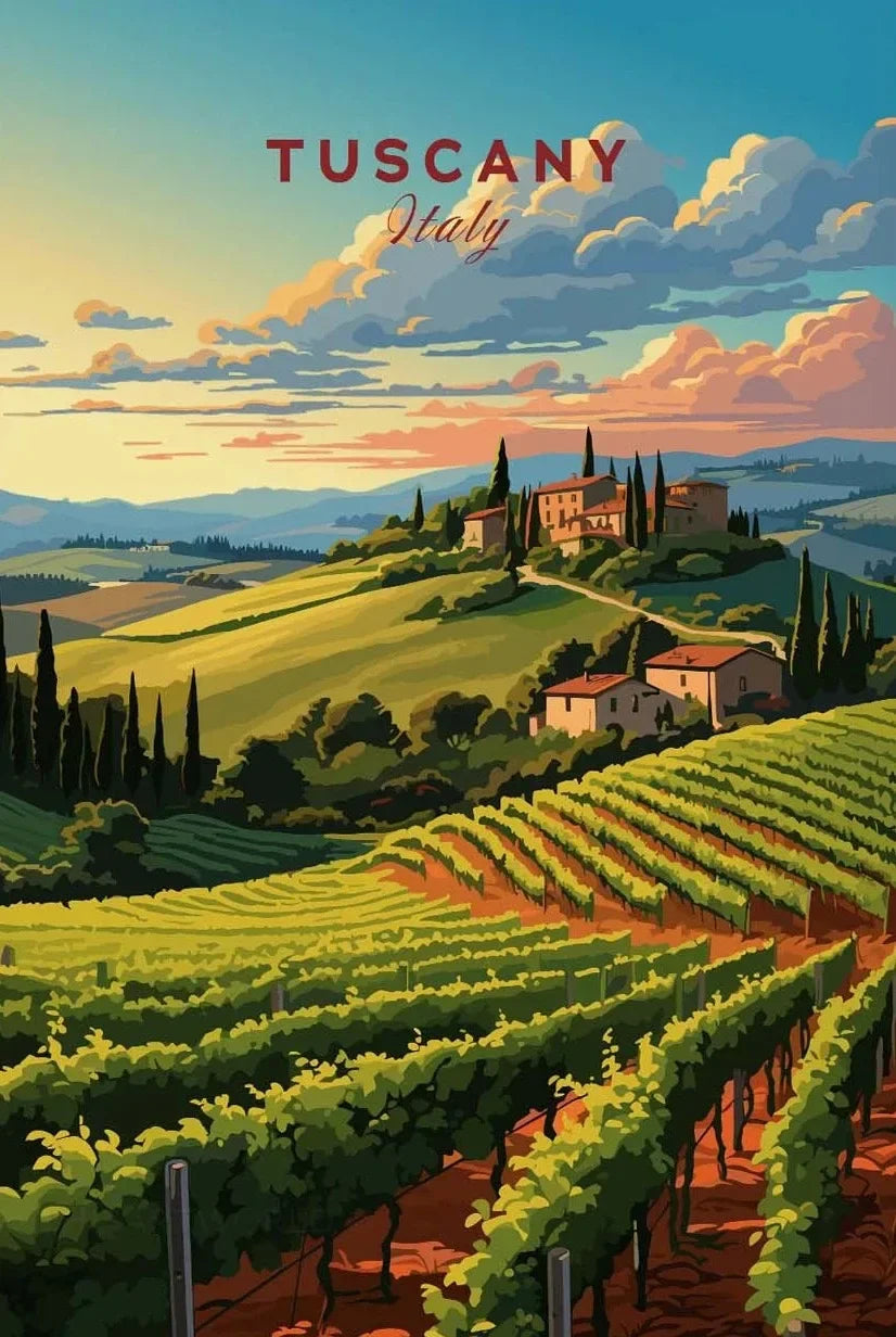 Europe Landscape Canvas Wall Art | Italy Greece France Poster Canvas Wall Art Peaceful Pleasures Health and Wellness