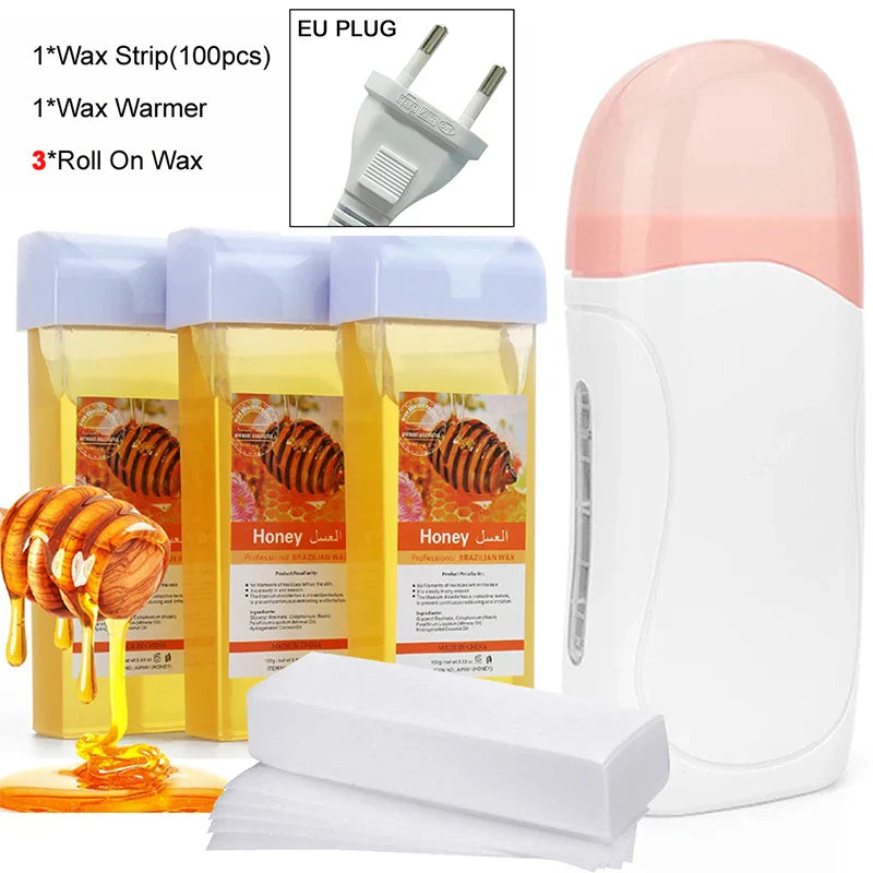 Rose Roll-On Wax Warmer Kit – Electric Hair Removal Set
