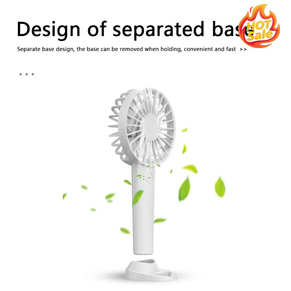3-Speed Mini Portable Handheld Fan with Phone Stand