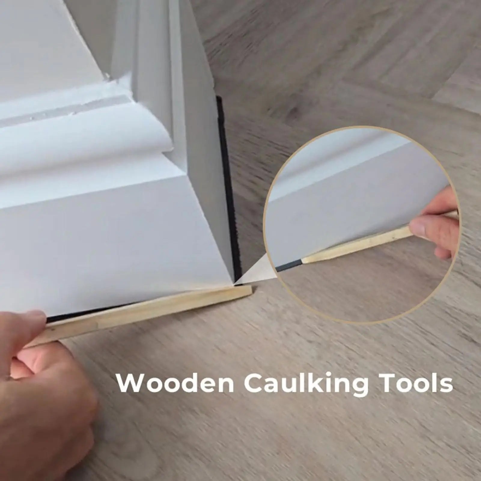 5pcs Wooden Caulking Tools Set, Ergonomic Sealant Applicator for Wall Window, Home Improvement Wood Projects Peaceful Pleasures Health and Wellness
