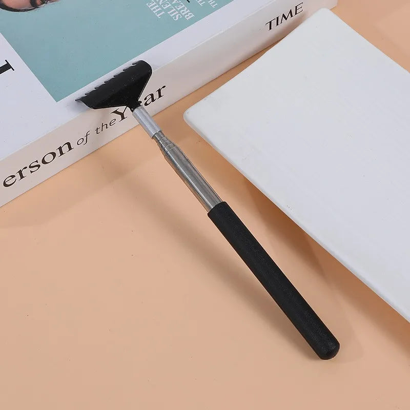 Telescopic Back Scratcher Scratching Backscratcher Massager Metal Stainless Steel Tool with Carrying Bag Peaceful Pleasures Health and Wellness