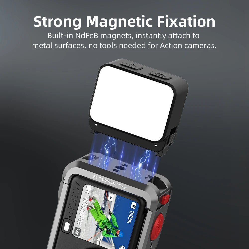 4-Level Adjustable Light Smooth 4-Step Dimming For DJI OSMO ACTION 6 Fill Light Selfie Lighting Photography Accessory Peaceful Pleasures Health and Wellness