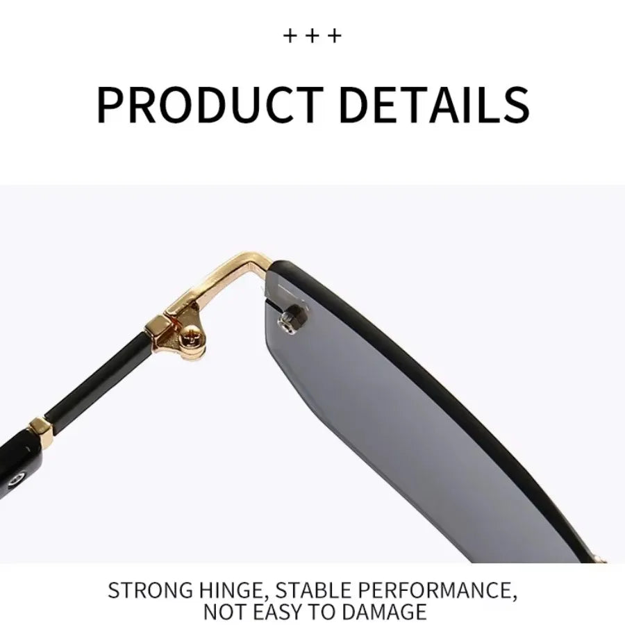 Winful Women's Punk Square Sunglasses UV400 Metal Frame