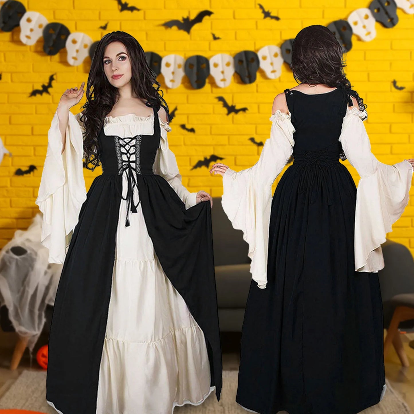 Women Cosplay Medieval Dress Off Shoulder Elegant Greece Party Dresses for Vacations Holiday Wear Peaceful Pleasures Health and Wellness