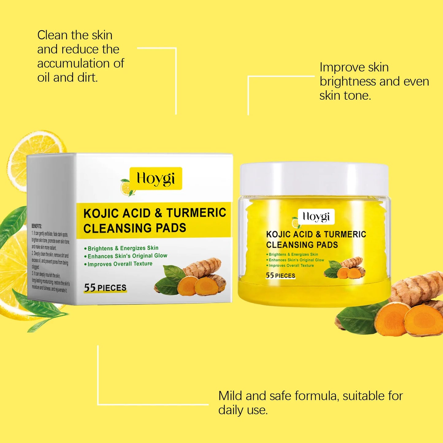 Turmeric Cleansing Pads Facial Exfoliating Makeup Removal Dead Skin Peeling Smooth Skin Shrink Pore Massage Face Washing Sponge Peaceful Pleasures Health and Wellness