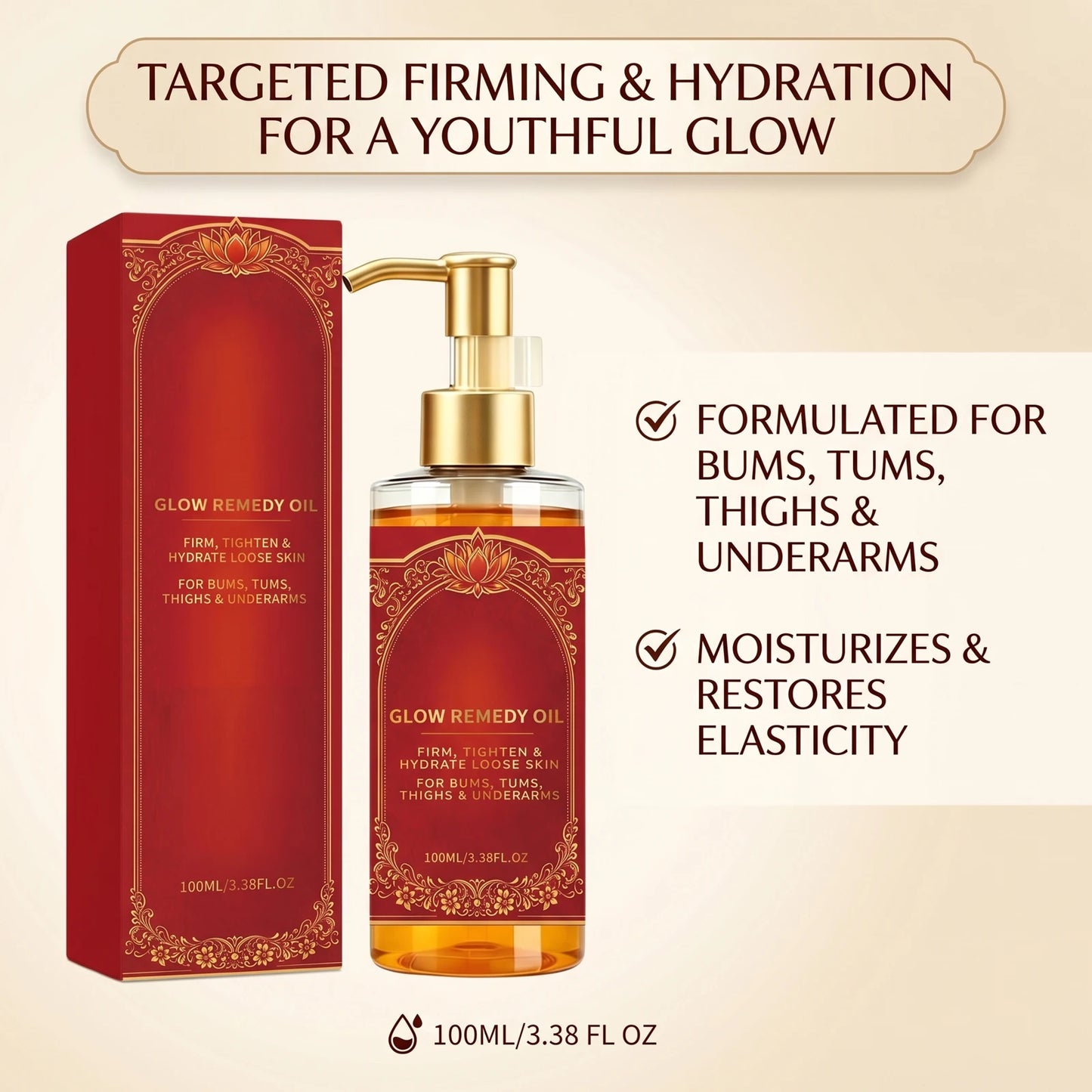 Firming Body Oil Skin Tightening Massage Oil for Belly Butt Thighs Underarms Improve Sagging Skin Hydration Shaping Body Oil Peaceful Pleasures Health and Wellness
