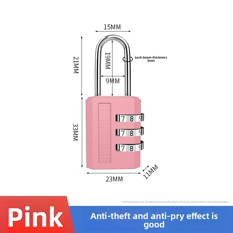 Mini 4-Dial Resettable Combination Padlock | Travel & Gym