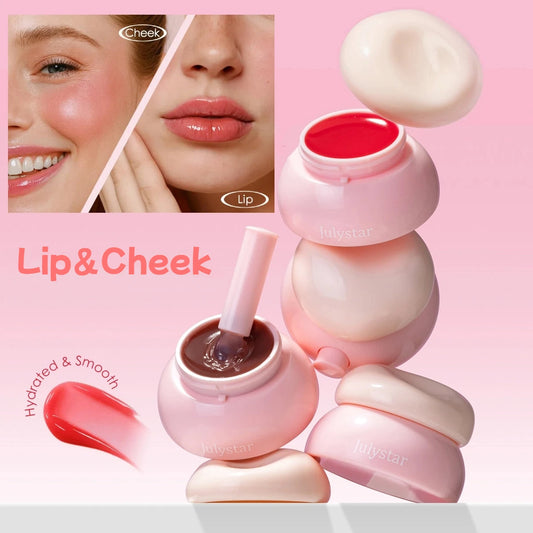 8-Color Jelly Lip Gloss & Cheek Tint | Hydrating Mirror Glaze Jelly Lip Gloss Peaceful Pleasures Health and Wellness