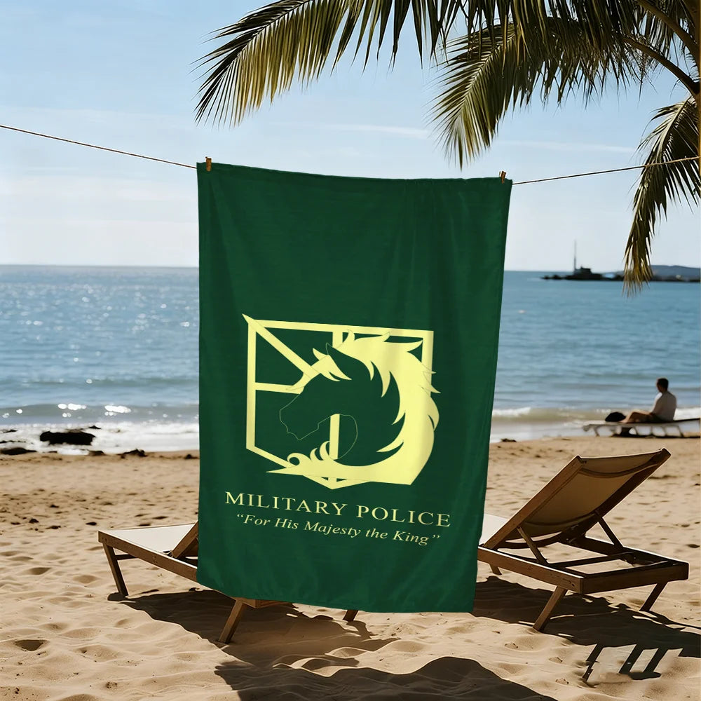 Attack on Titan Anime Beach Towel – Quick Dry & Soft Anime Beach Towel Peaceful Pleasures Health and Wellness