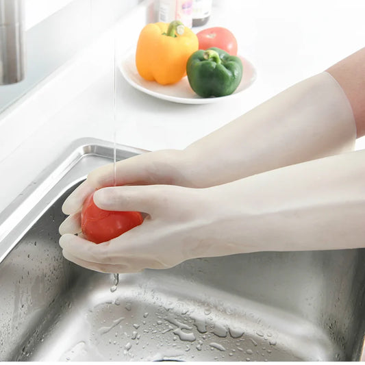 Dishwashing and Cleaning Gloves Silicone Rubber Household Scrubber Kitchen Cleaning Tools Gloves Peaceful Pleasures Health and Wellness L