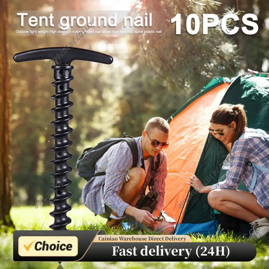 10 pieces/pack of outdoor portable camping tent nails, ground nails, anchor piles, mountaineering tents, pile nails accessories Peaceful Pleasures Health and Wellness