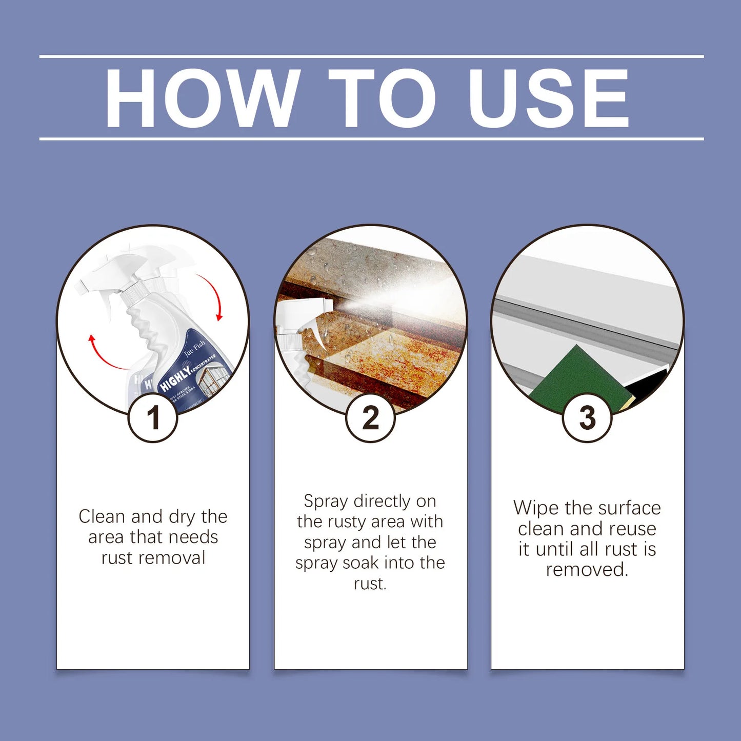 Jue-Fish Rust Remover Spray 120ml – Car Wheels, Faucets & Metal
