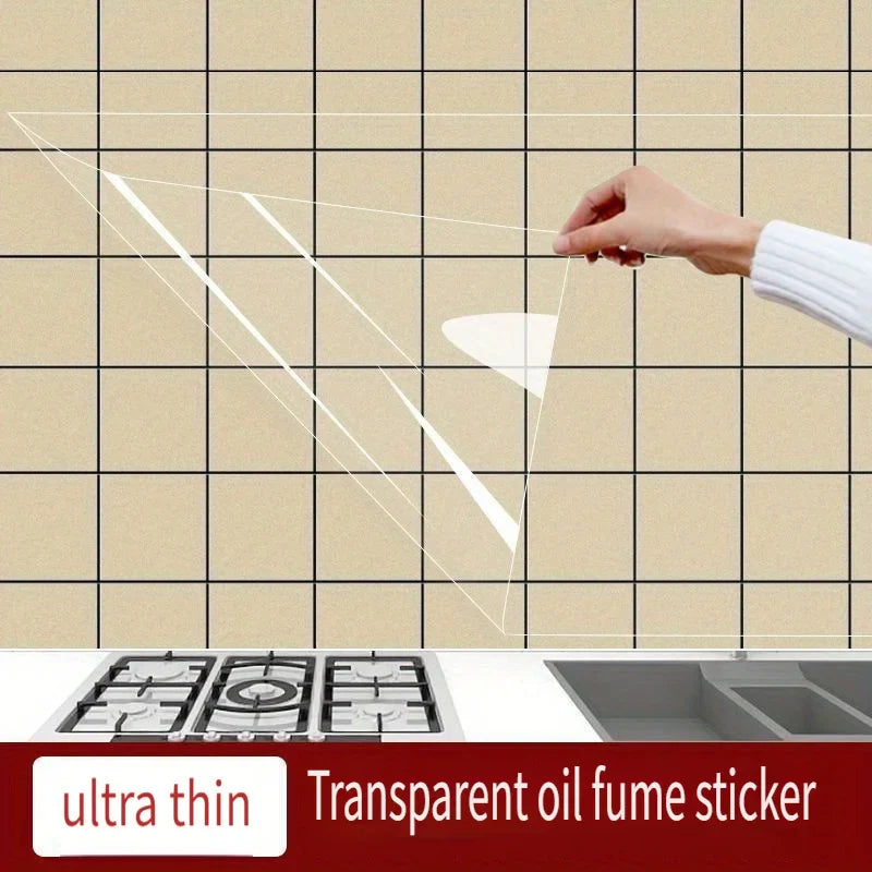 Transparent Wall Protective Film – Oil-Proof & Waterproof, 2 Rolls