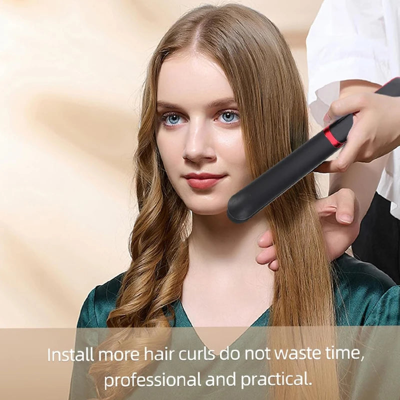 4-Speed Intelligent Adjustment Home Electric Hair Straightening Iron Lcd Dual-Use Non-Injury Straight Curling Features Peaceful Pleasures Health and Wellness
