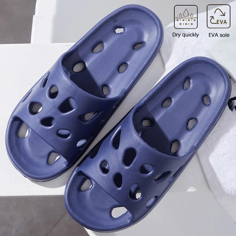 Non-Slip Hollow Summer House Slippers – Soft Cushion Indoor