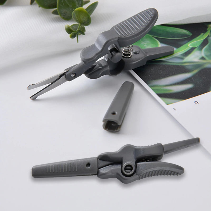 Stainless Steel Round-Tip Nose Hair Scissors | Safe Trimmer