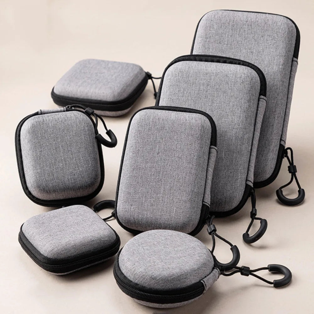 Shockproof Hard EVA Storage Bag Protective Dust-proof Earphone Storage Bag Portable Wear-resistant Data Cable Organizer Bag Peaceful Pleasures Health and Wellness