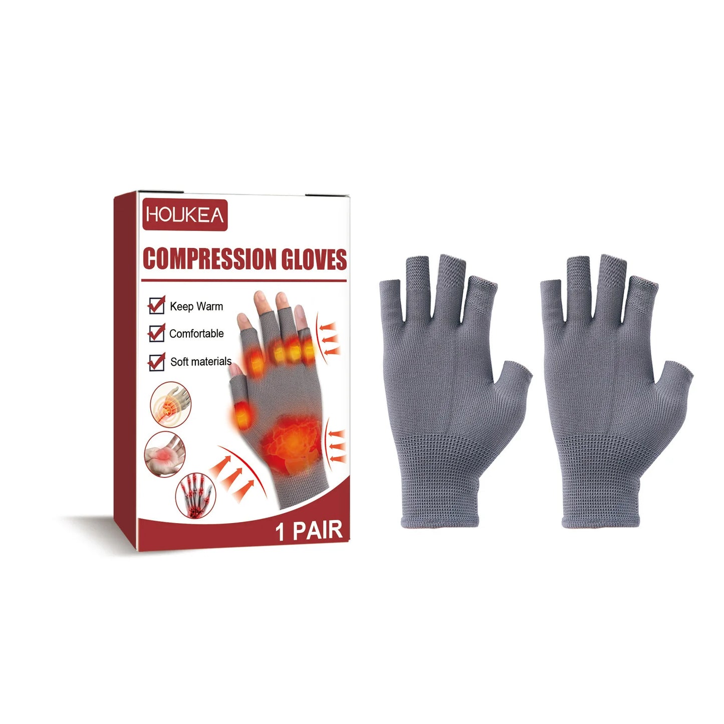 Half Finger Arthritis Compression Gloves – Pain & Joint Relief