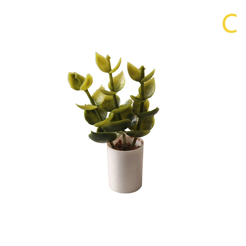 1:6 Dollhouse Miniature Potted Plant Bonsai Decor Accessory