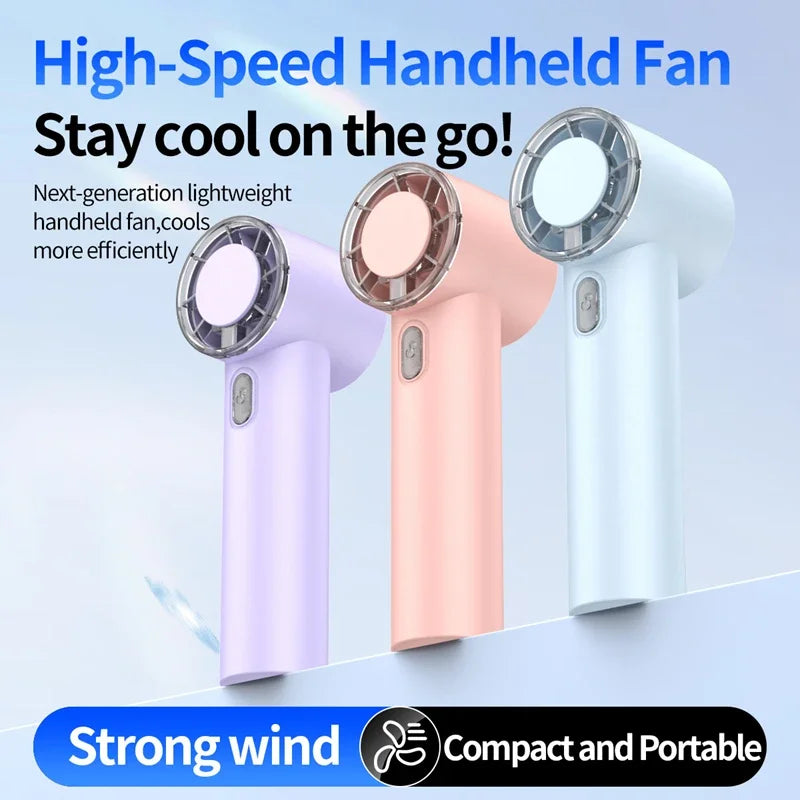 T360 199-Speed Handheld Fan Outdoor Ready Portable Digital Display Brushless Turbine Powerful Mini Fan Peaceful Pleasures Health and Wellness