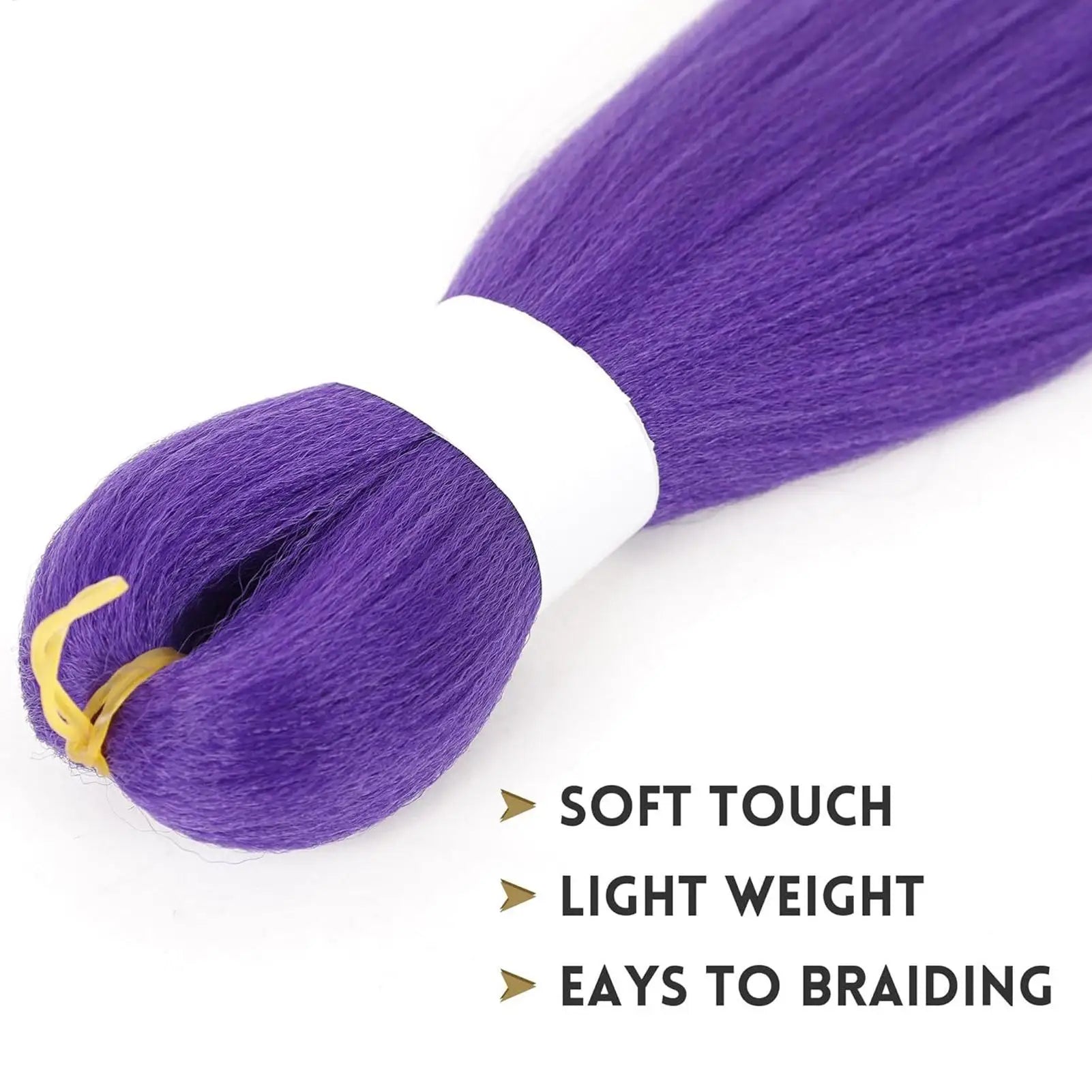Synthetic Long Straight Ponytail Extensions Braiding Hair Colored Braiding Hair DIY Braided Purple Hair Accessoy For Halloween Peaceful Pleasures Health and Wellness