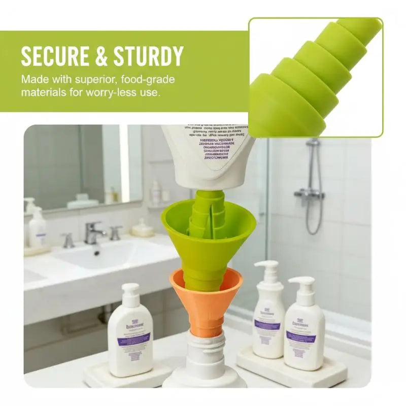 Universal Bottle Emptying Kit – No-Waste Liquid Transfer Funnel Liquid Transfer Funnel Peaceful Pleasures Health and Wellness