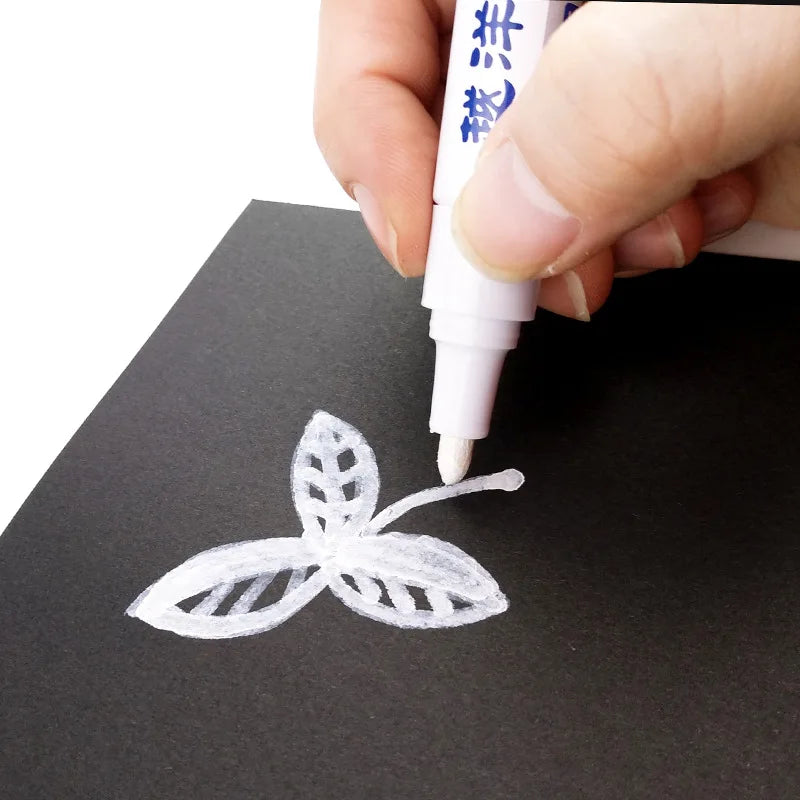 12 White Waterproof Rubber Permanent Paint Marker Pen Car Tyre Tread