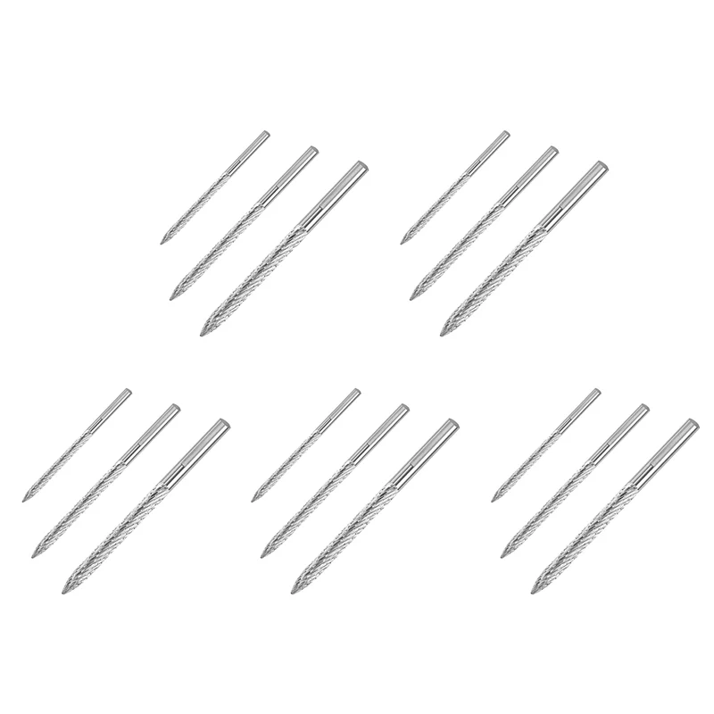 A36T-15 Pack Tire Bit Multi Sizes Tire Repair Carbide Burr Drill Bit Tire Patches Plug Cutters Wire Cutter Reamer Drill Peaceful Pleasures Health and Wellness Silver 15 Pack