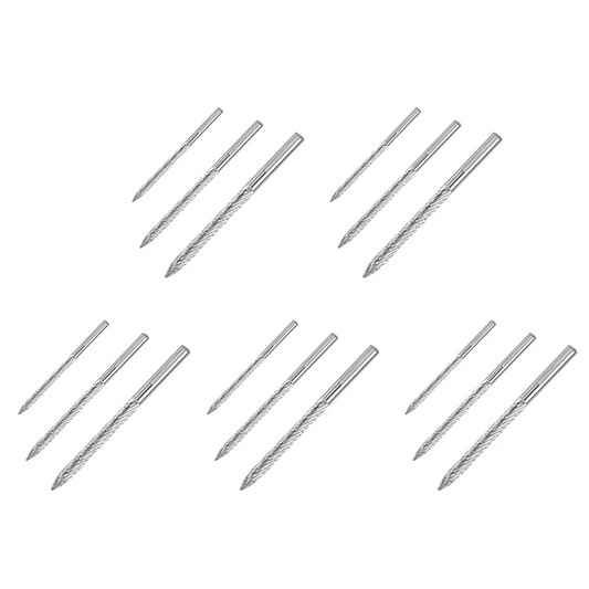 A36T-15 Pack Tire Bit Multi Sizes Tire Repair Carbide Burr Drill Bit Tire Patches Plug Cutters Wire Cutter Reamer Drill Peaceful Pleasures Health and Wellness Silver 15 Pack