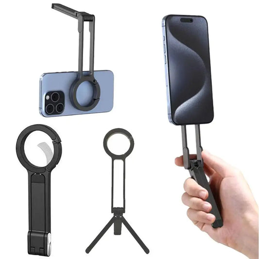 Magnetic Folding Phone Tripod Stand | Carabiner Ring iPhone Mount Phone Tripod Stand Oasis Select