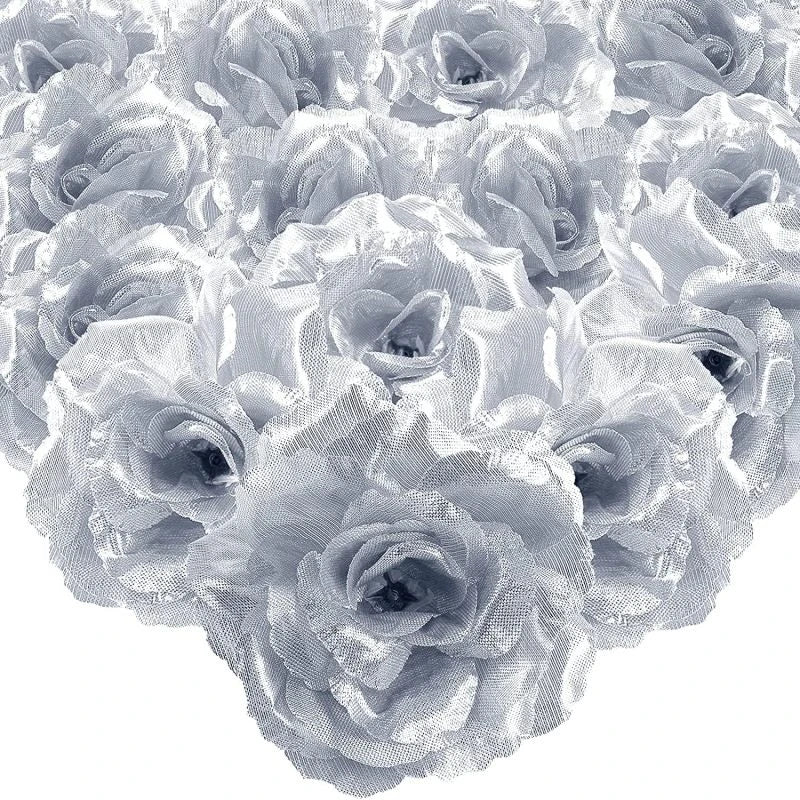 Artificial Silk Rose Heads 20/40pcs – Wedding & Home Décor