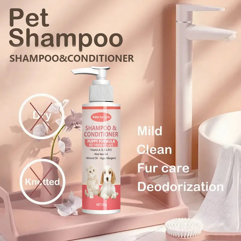 2-in-1 Puppy Shampoo & Conditioner – Aloe, Vitamins, Hypoallergenic