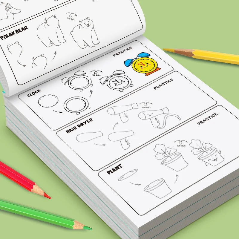 How Learn Painting Book Fun Activity Drawing Animals Food Daily Life