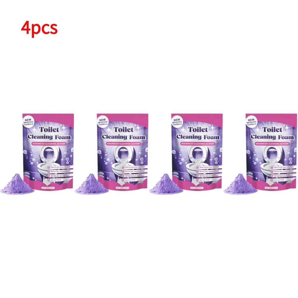 Efficient Toilet Bowl Cleaner Powder Foam for Deep Cleaning Peaceful Pleasures Health and Wellness 4pcs