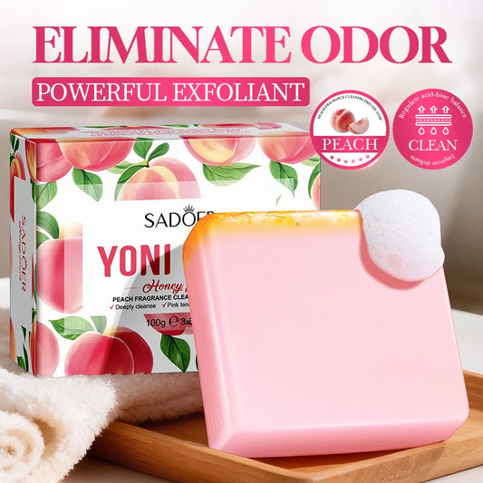 Peach Intimate Soap with Foaming Net – pH-Balanced & Gentle Intimate Bar Soap Oasis Select