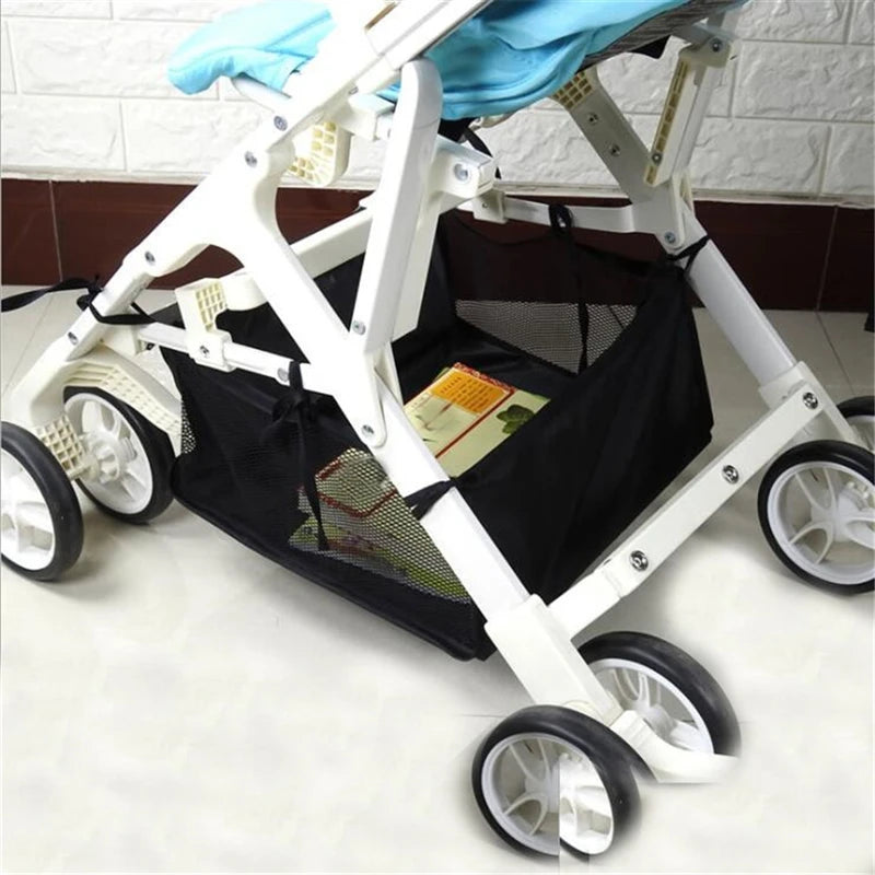Portable Baby Stroller Basket Newborn Stroller Hanging Basket Infant Stroller Accessories Pram Bottom Basket Organizer Bag Peaceful Pleasures Health and Wellness