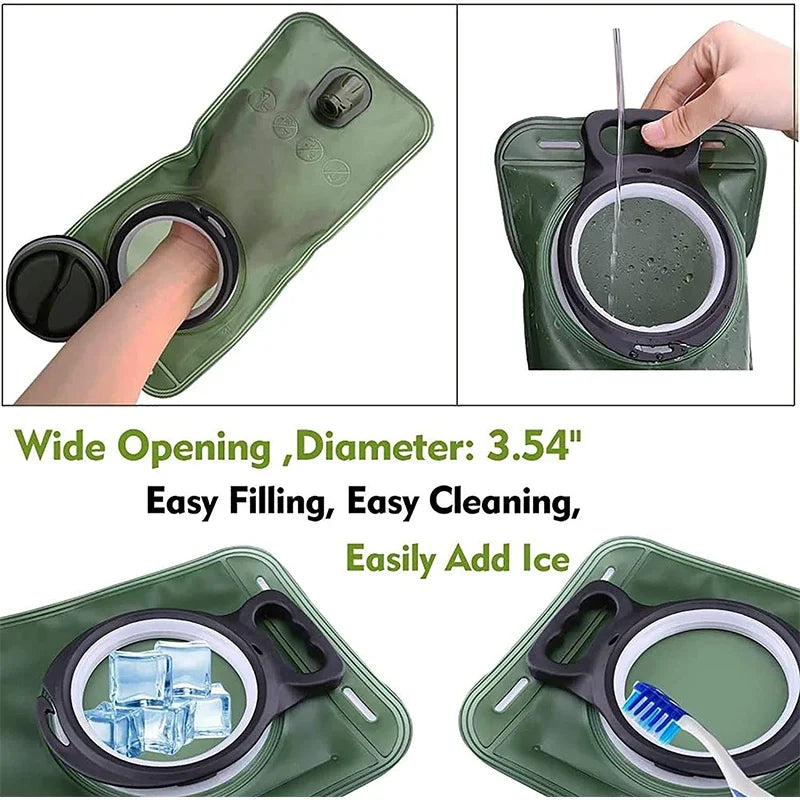 Water Bladder Hydration Backpack 2L Large Capacity EVA Water Bags Reservoir For Running Cycling Hydration Water Storage Bag Peaceful Pleasures Health and Wellness