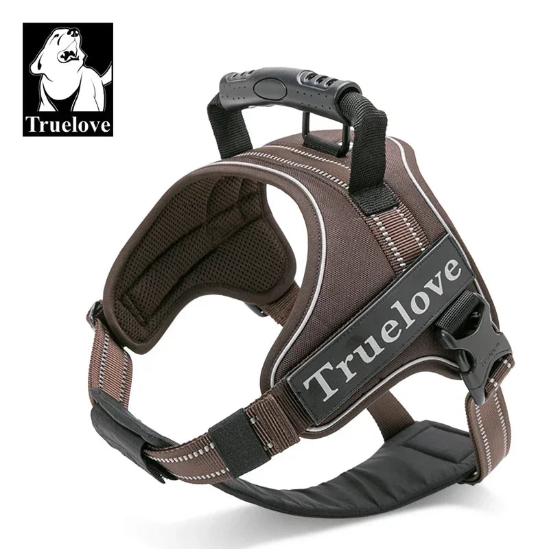 Truelove Dog Harness No-Pull Reflective Stitching Night Visibility Outdoor Adventure Big Dog Harness Match Puppy Vest TLH5753 Peaceful Pleasures Health and Wellness Brown XS China Mainland