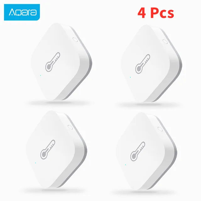 Aqara Temperature Humidity Sensor Smart Air Pressure Sensor Smart Control Zigbee Wireless Smart Home For Xiaomi Mijia Homekit Peaceful Pleasures Health and Wellness Aqara Sensor 4 Pcs China Mainland